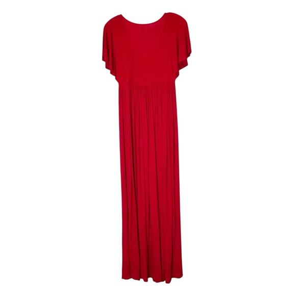 Rachel Pally Maxi Dress Womens Size S Red Stretch Ribbed Knit Designer Flowy - Picture 2 of 11